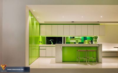 بهترین رنگ کابینت های گلاس 11 مدل خاص برای آشپزخانه های کوچک