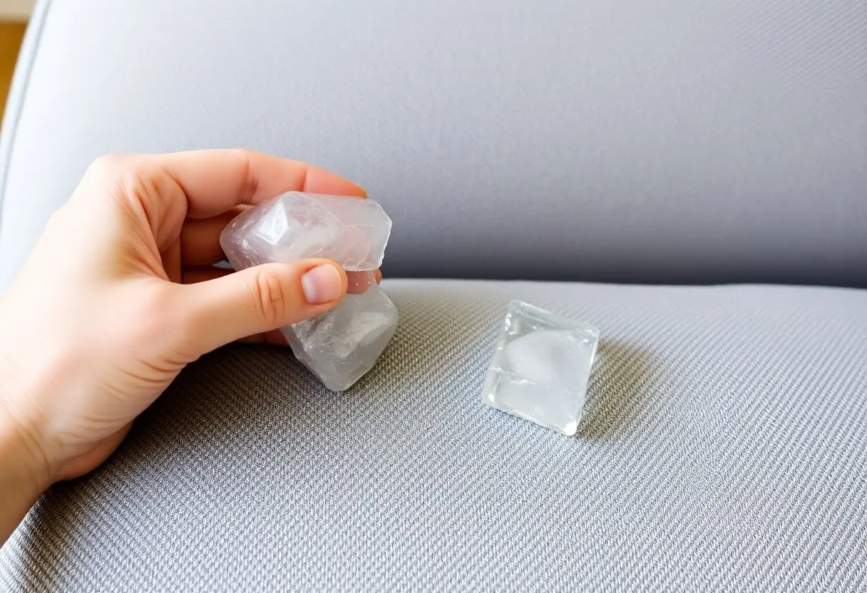 پاک کردن لکه آدامس از مبل