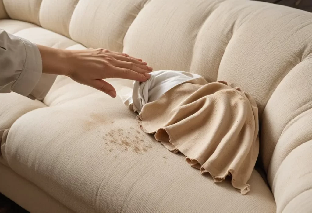 پاک کردن لکه چربی و روغن از روی مبل